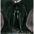 LATEX - dames slip met inwendig condoom (zwart) - XL