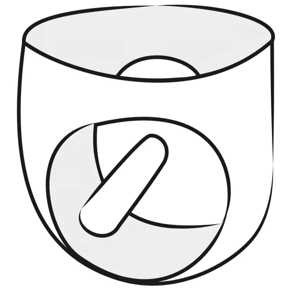 LATEX - heren slip - interne penis en anale dildo - latex zwart - L