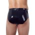 LATEX - heren ondergoed met interne conische anale dildo (zwart) - M