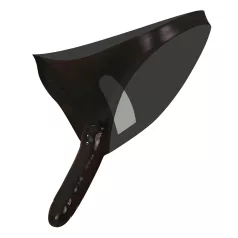 Latex slip met externe en interne dildo (zwart, S-L)