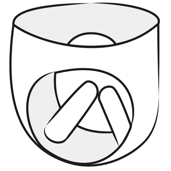 LATEX - dames slip met 2 opblaasbare interne dildo's - zwart - L