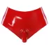 LATEX - slip met levensechte dildo (rood)