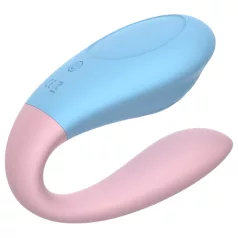 Mrow 03 - oplaadbare waterdichte duo vibrator - blauw/roze