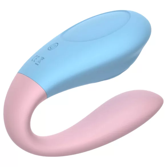 Mrow 03 - oplaadbare waterdichte duo vibrator - blauw/roze