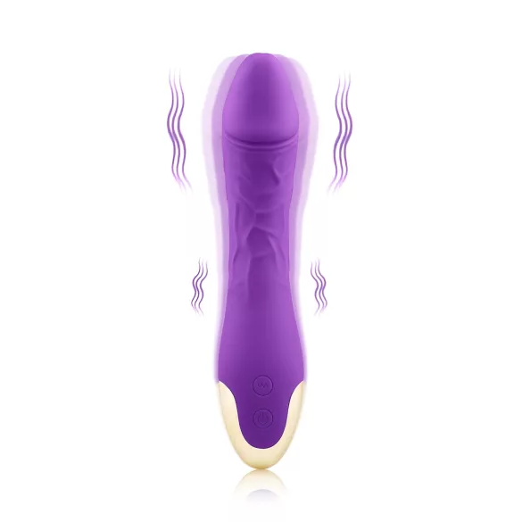 Mrow Real Lover - vibrator - oplaadbaar, waterdicht, realistisch - paars