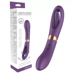   Funny Me Dual - vibrator met tongfunctie en dubbele motor - oplaadbaar - paars