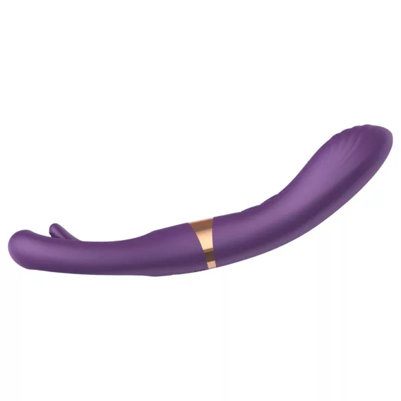 Funny Me Dual - vibrator met tongfunctie en dubbele motor - oplaadbaar - paars