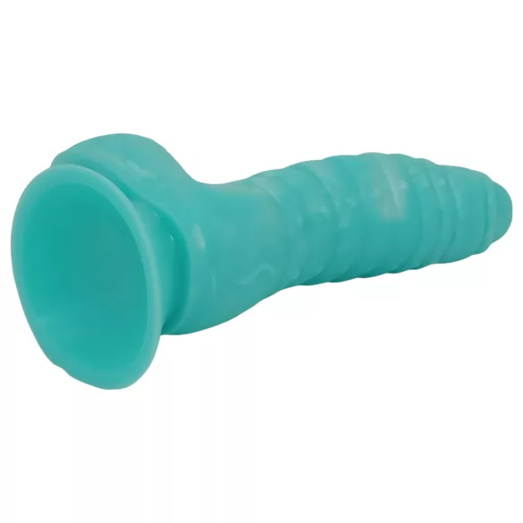OgazR Sea Serpent - dildo met ribbels - 17 cm - blauw/wit