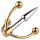 Urethralplay - verankerde metalen dilator - 4,5 cm (zilver)