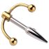 Urethralplay - verankerde metalen dilator - 4,5 cm (zilver)