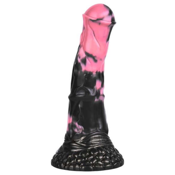 Bad Horse - siliconen paardenpenis dildo - 18 cm (zwart-roze)