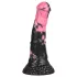 Bad Horse - siliconen paardenpenisdildo - 18 cm (zwart‑roze)