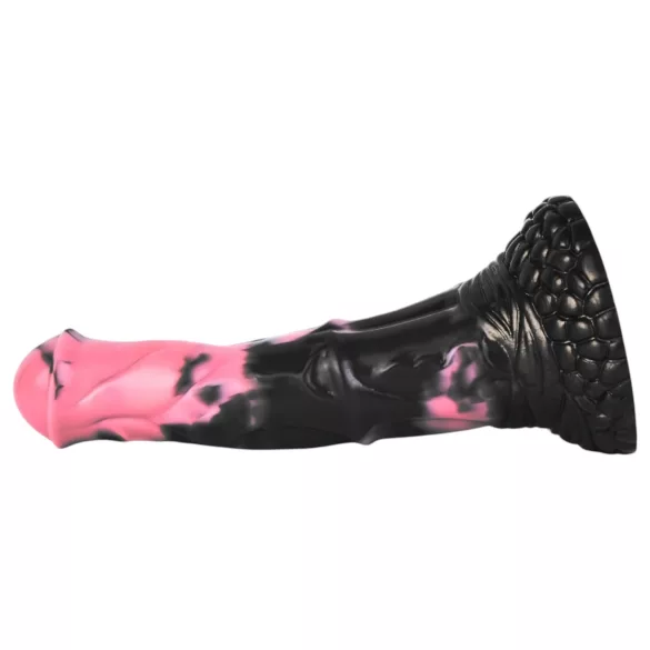 Bad Horse - siliconen paardenpenisdildo - 18 cm (zwart‑roze)