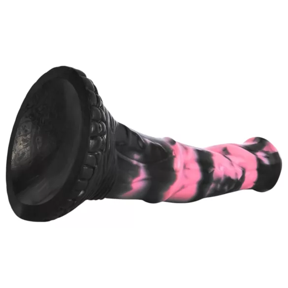 Bad Horse - siliconen paardenpenisdildo - 18 cm (zwart‑roze)