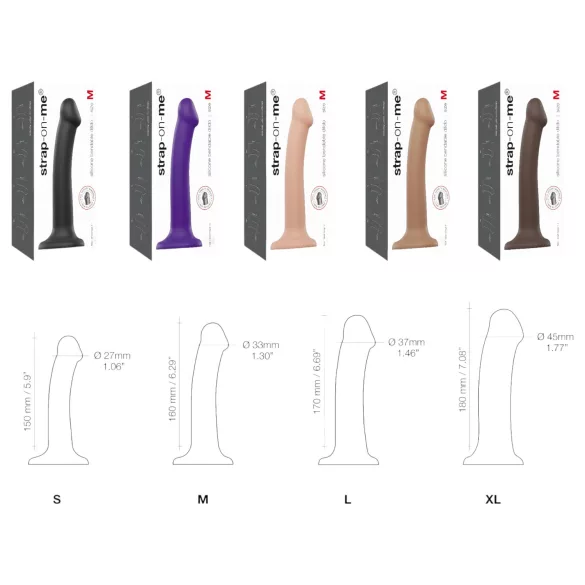 Strap-on-me - dubbel dildo - dubbel gelaagd - zwart