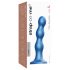 Strap-on met zuignap en ballen (blauw)