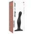 Strap-on-me Curvy S - golvend zuignap dildo (zwart)