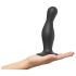 Strap-on-me Curvy L - golvend, met zuignap dildo (zwart)