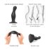 Strap-on-me Curvy L - golvend, met zuignap dildo (zwart)