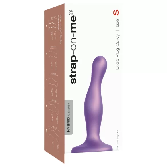 Strap-on-me Curvy S - golvende dildo met zuignap (paars)