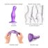 Strap-on-me Curvy S - golvend paarse dildo met zuignap