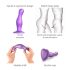 Strap-on-me Curvy L - golvend, met zuignap dildo (paars)