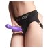 Strap-on-me Curvy L - golvend, met zuignap dildo (paars)