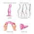 Strap-on-me Curvy S - golvende, zuignap dildo (roze)