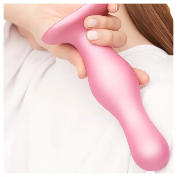 Strap-on-me Curvy S - golvende dildo met zuignap (roze)