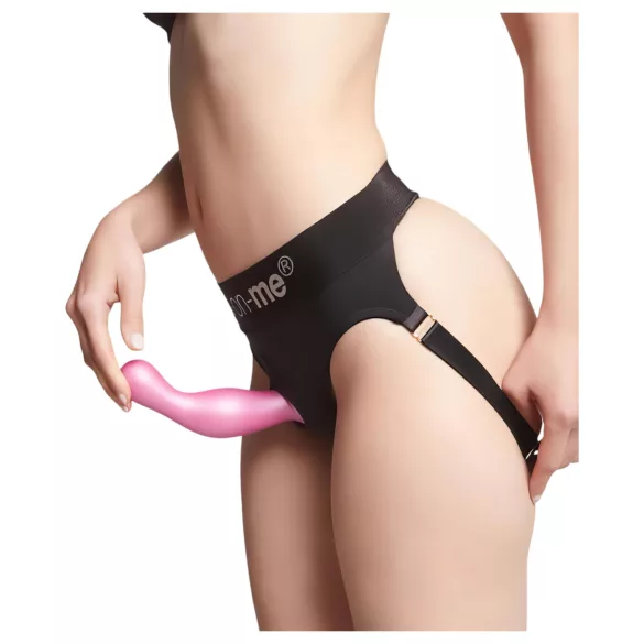 Strap-on-me Curvy S - golvende dildo met zuignap (roze)