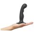 Strap-on-me P&G S - gebogen dildo met zuignap (zwart)