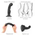 Strap-on-me - dildo met zuignap - gebogen - zwart - klein