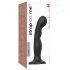 Strap-on-me P&G M - gebogen zuignap dildo (zwart)