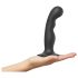 Strap-on-me P&G M - gebogen zuignap dildo (zwart)