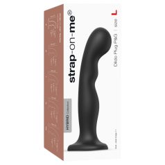 Strap-on-me P&G L - gebogen, zuignap dildo (zwart)