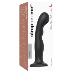   Strap-on-me - dildo met zuignap - gebogen vorm - zwart - maat L