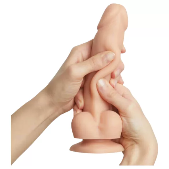 Strap-on-me - dildo met zuignap - dubbel gelaagd - klein - huidskleur