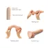 Strap-on-me - dildo met zuignap - dubbel gelaagd - klein - huidskleur
