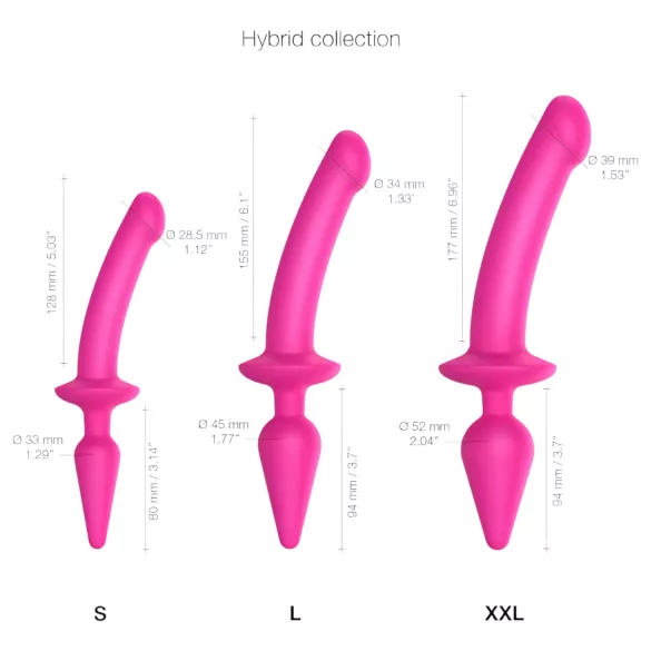 Strap-on-me Switch Semi-Realistic XXL - 2-in-1 dildo (roze)