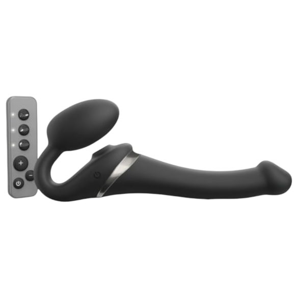Strap-on-me S - Draagbare, luchtdruk vibrator - (zwart)