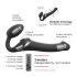 Strap-on-me S - Draagbare, luchtdruk vibrator - (zwart)