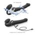 Strap-on-me S - Draagbare, luchtdruk vibrator - (zwart)