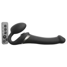   Strap-on-me - opzetvibrator met luchtdrukgolven - zwart - maat M