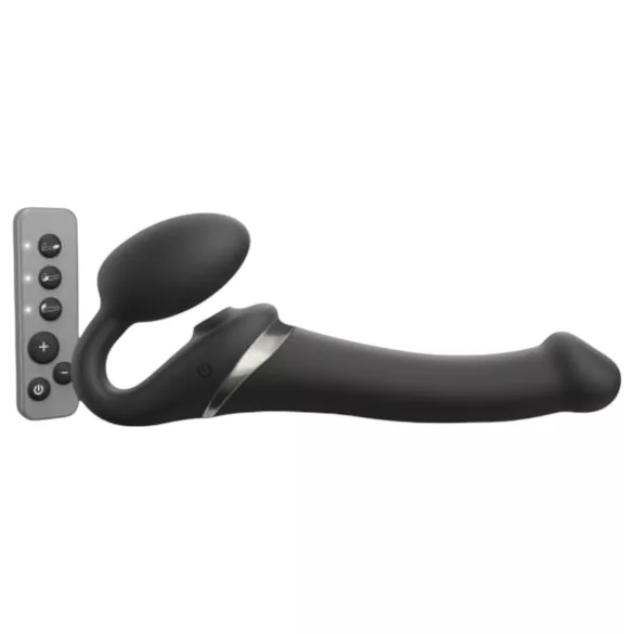 Strap-on-me - opzetvibrator met luchtdrukgolven - zwart - maat M