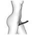 Strap-on-me M – Zwarte luchtdruk strap-on vibrator