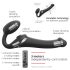 Strap-on-me M – Zwarte luchtdruk strap-on vibrator