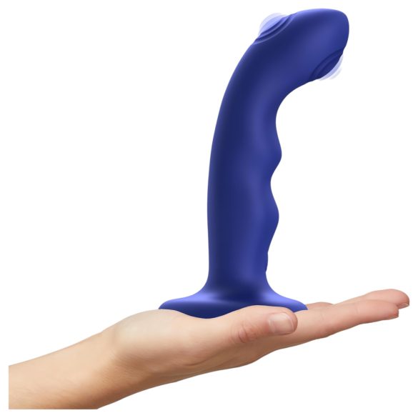 Waterdichte pulsedeluxe G-spot strap-on - Blauw