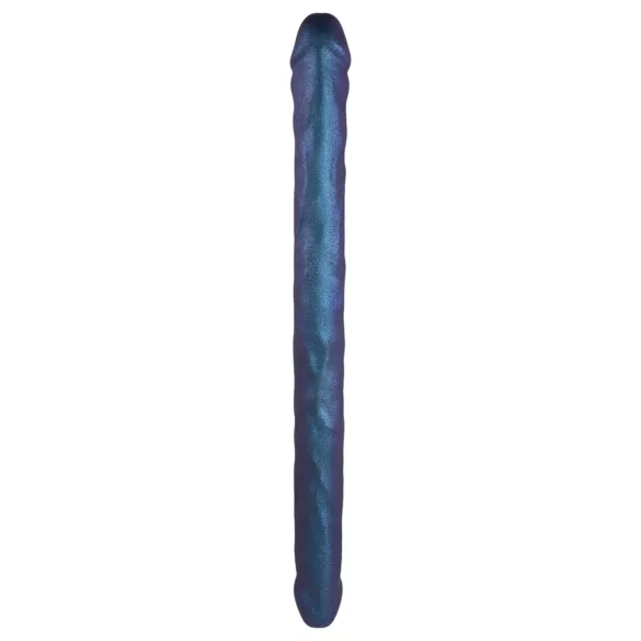 Strap-on-me - dubbele dildo - siliconen - metallic blauw