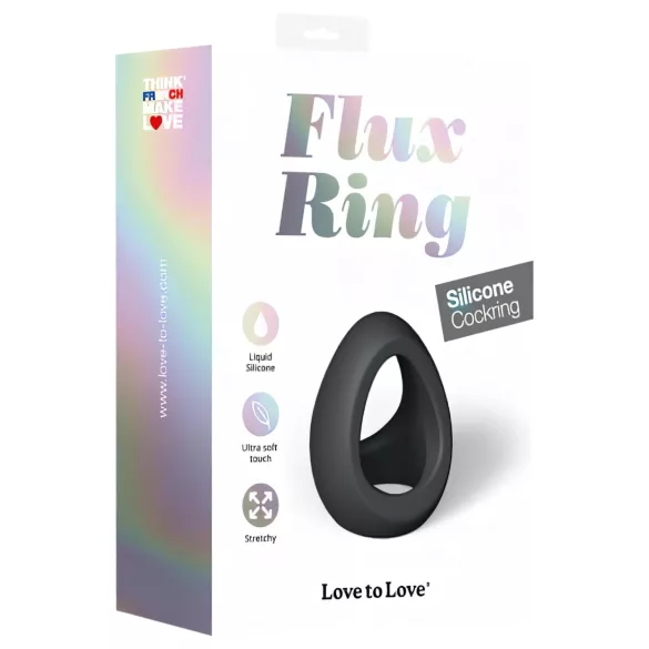 Love to Love Flux - penisring - siliconen - zwart