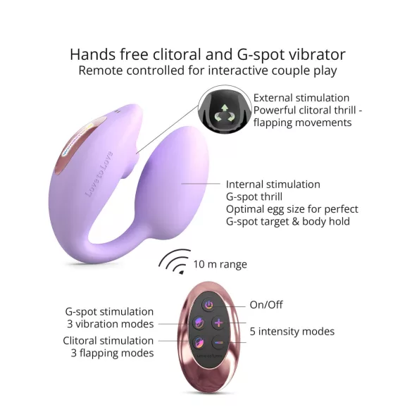 Love to Love Wonderlover - clitoris stimulator G-spot vibrator (paars)